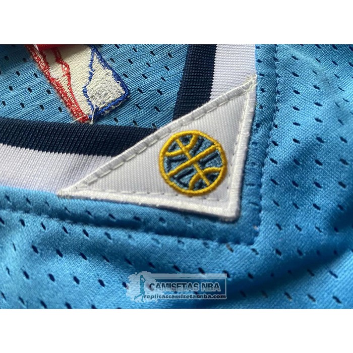 Camiseta Denver Nuggets Nikola Jokic NO 15 Mitchell & Ness 2016-17 Azul